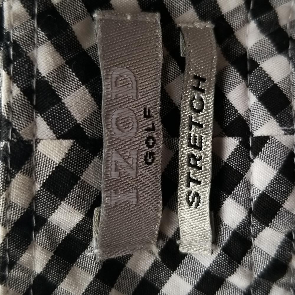 Izod Golf women's shorts black and white checks size 4 - Picture 3 of 6